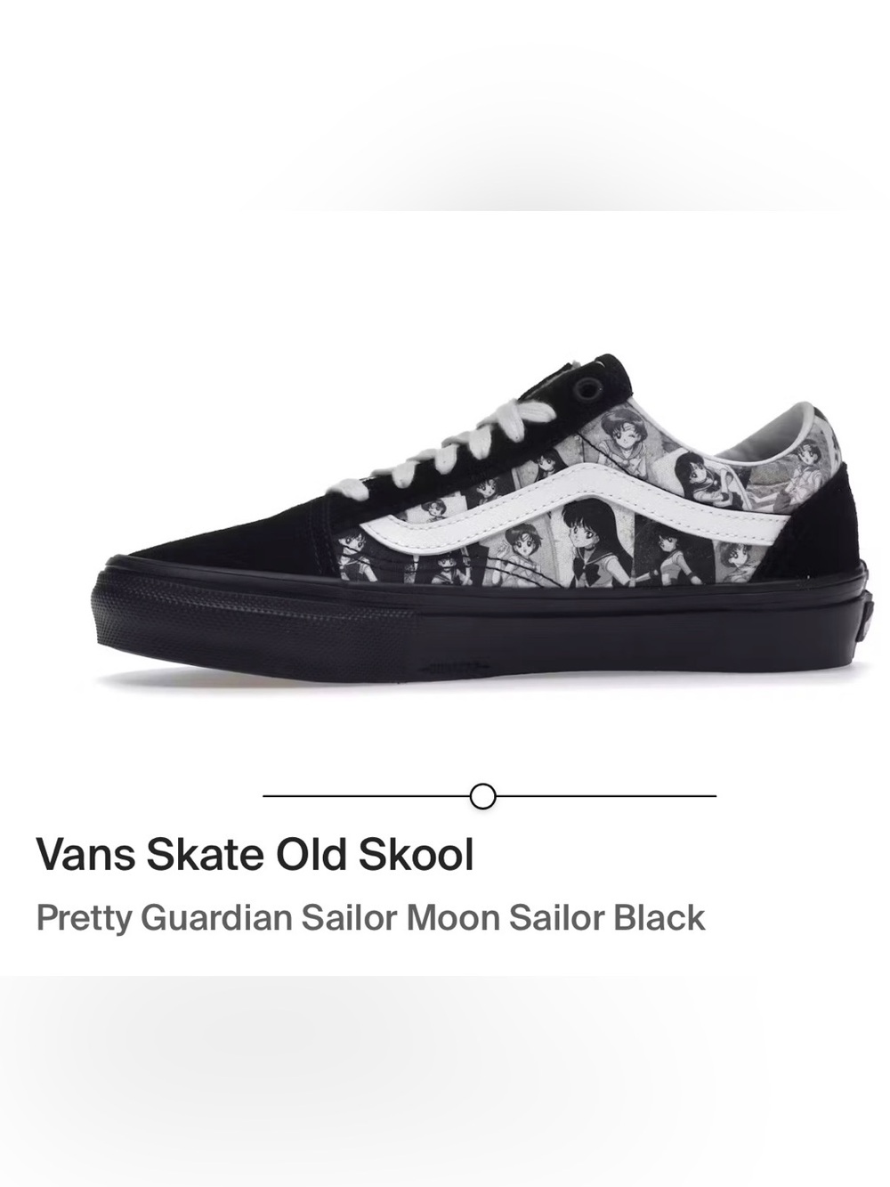 Vans x Sailor Moon Black Low-Top Sneakers Mens size 10.5 - Picture 2 of 12